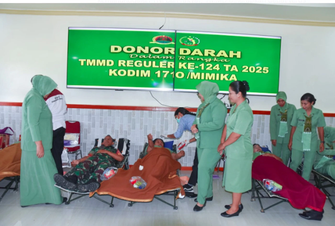 Satgas TMMD Gelar Aksi Donor Darah, Letkol Inf Slamet: Wujud Kepedulian untuk Kemanusiaan