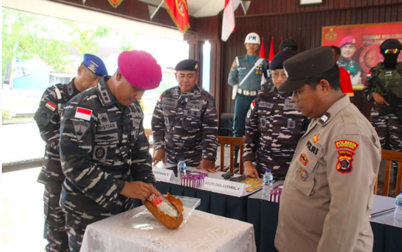 TNI AL Gagalkan Penyelundupan Narkotika Jenis Ganja Sebesar 290 Gram di Jayapura