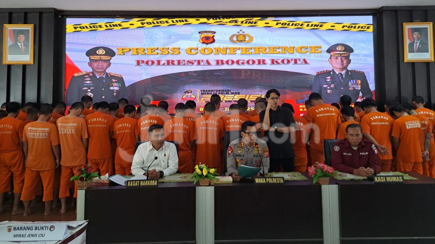 Dalam Kurun Waktu 2 Bulan, Polresta Bogor Kota Meringkus 56 Pengedar Narkoba