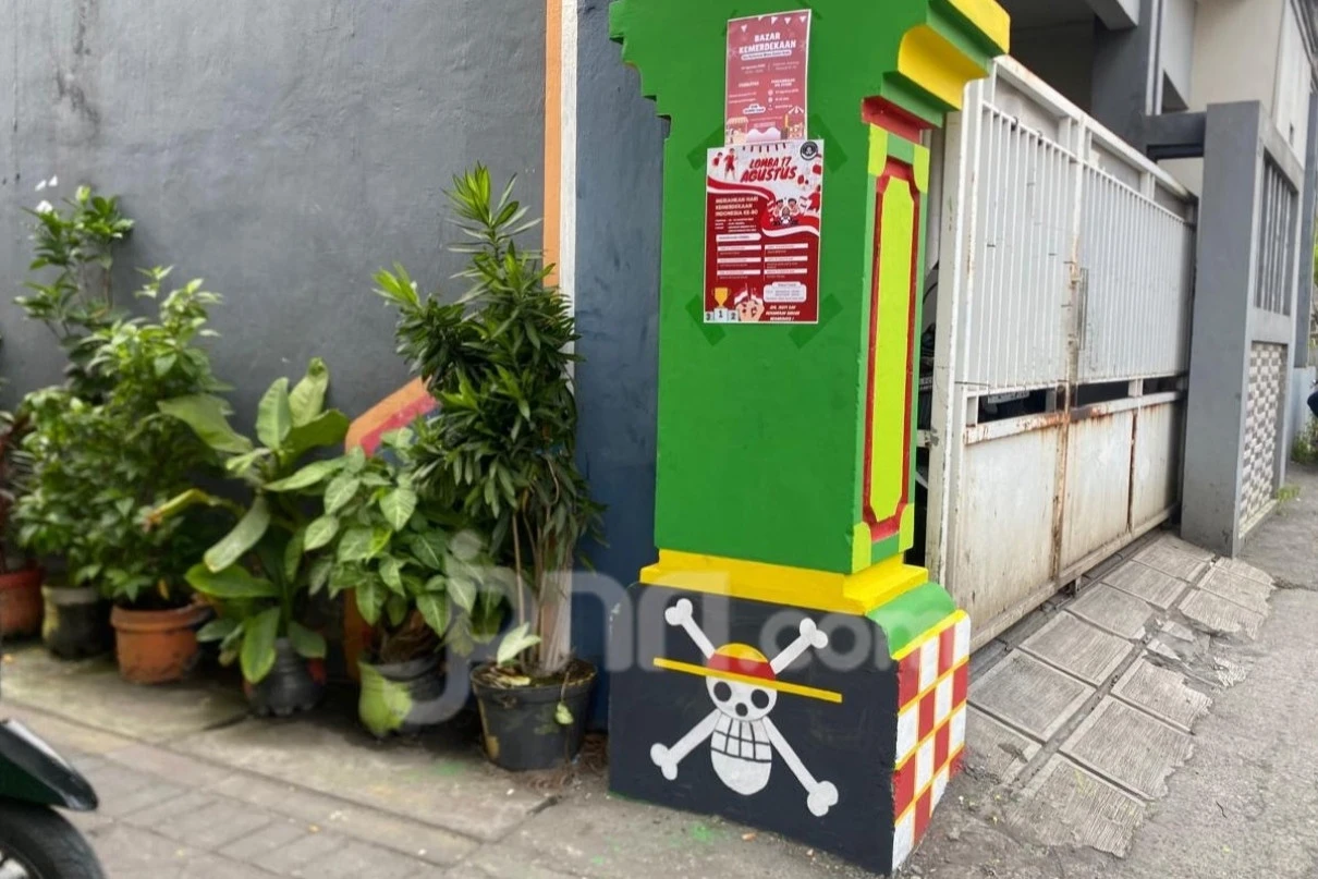 Selain Logo One Piece, Kampung di Surabaya Juga Berhias Spongebob hingga Sinchan