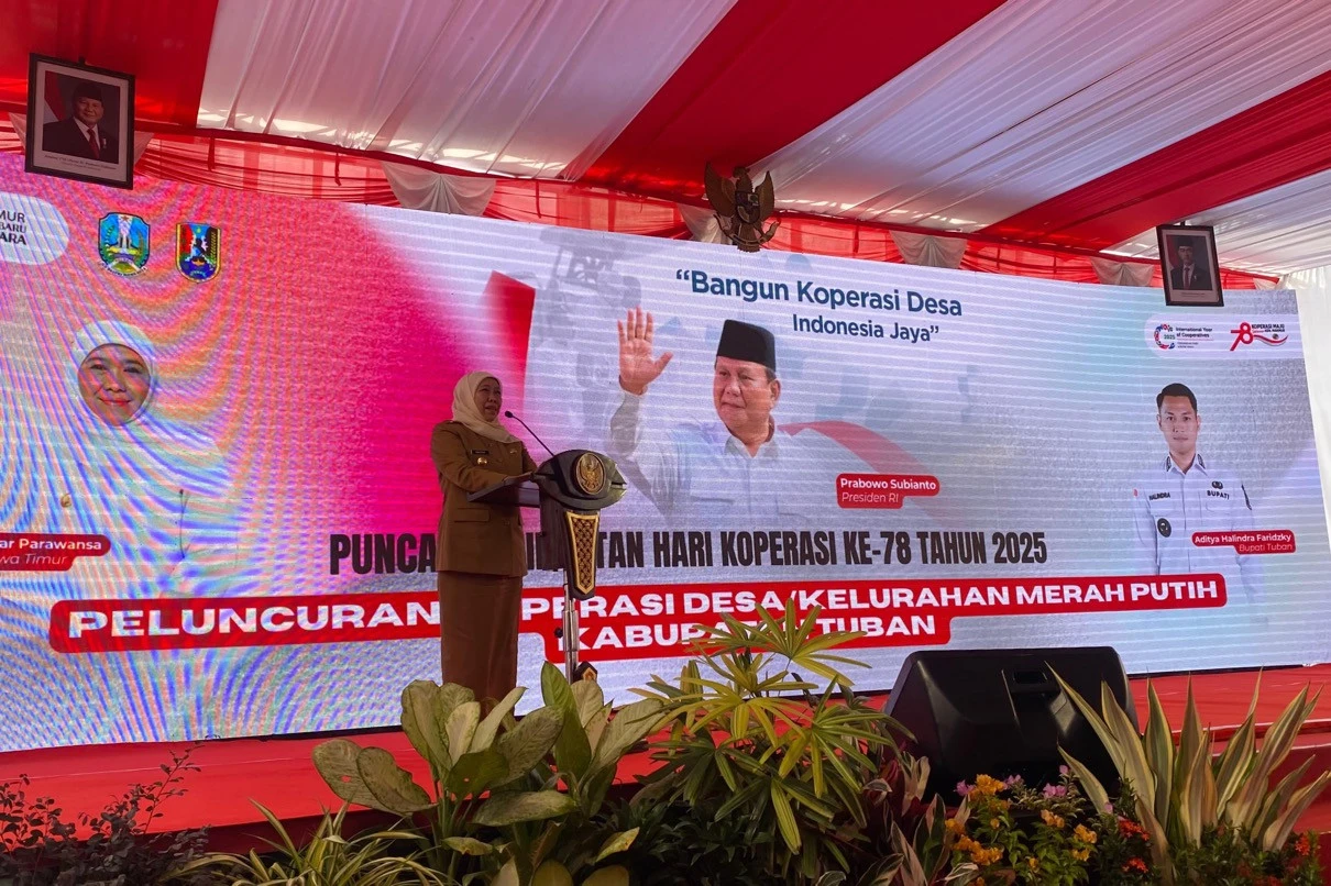 Khofifah Sebut Jatim Provinsi Terbanyak Bentuk Koperasi Merah Putih