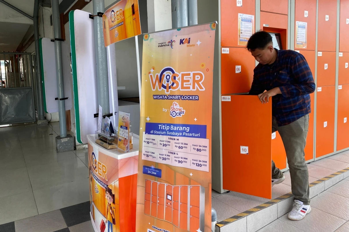Stasiun Surabaya Pasar Turi Sudah Tersedia WISER, Titip Barang Kini Lebih Aman