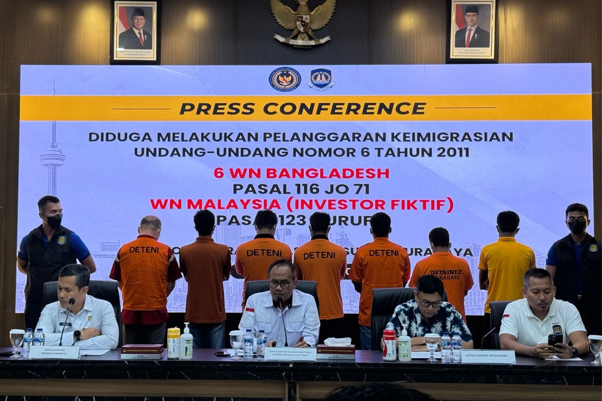 6 WNA Bangladesh Ditangkap Imigrasi Surabaya, Seminggu Luntang-lantung