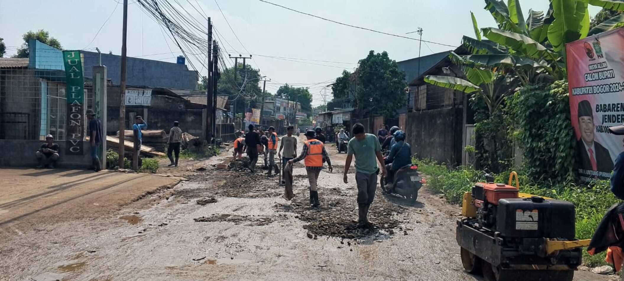 10 Titik Jalan Berlubang Rampung Diperbaiki URC Bekasi