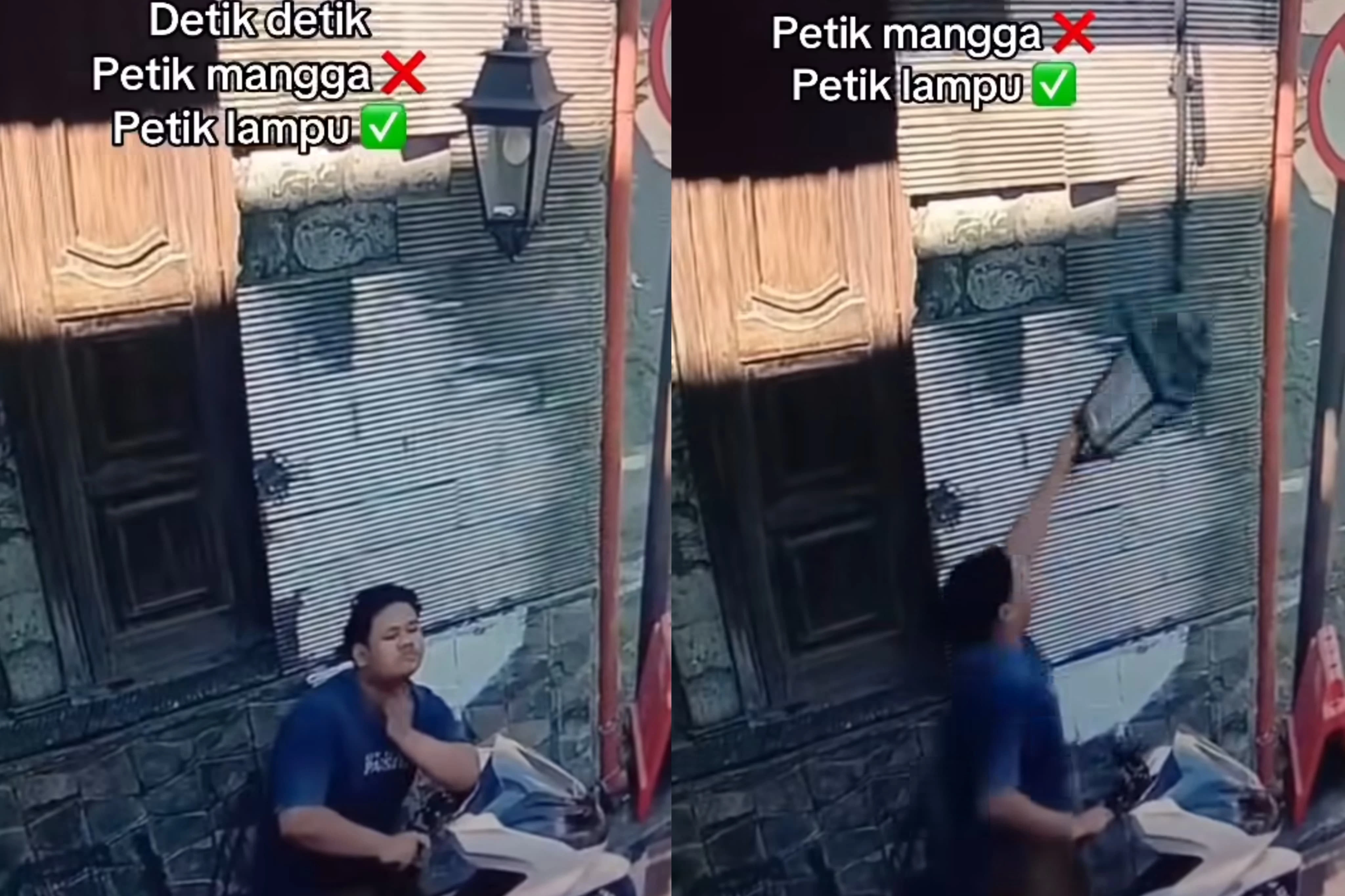 Viral Pria Curi Lampu Dekorasi Kota Lama, Aksi Terekam CCTV