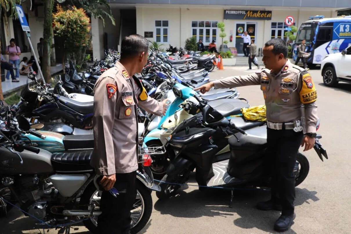 Polisi di Malang Sita 130 Motor yang Digunakan Balap Liar Saat Ramadan