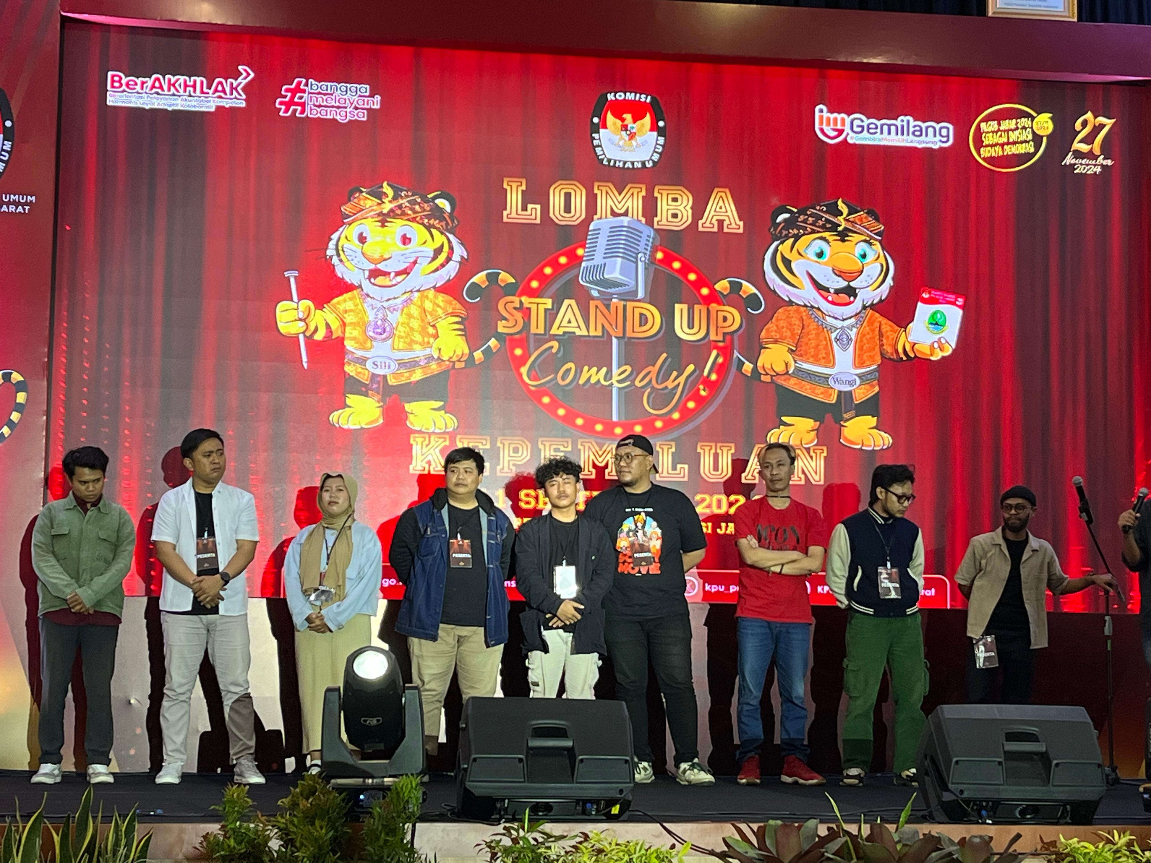 Wujudkan Misi Pilkada Gemilang, KPU Jabar Menggelar Lomba Stand up Comedy