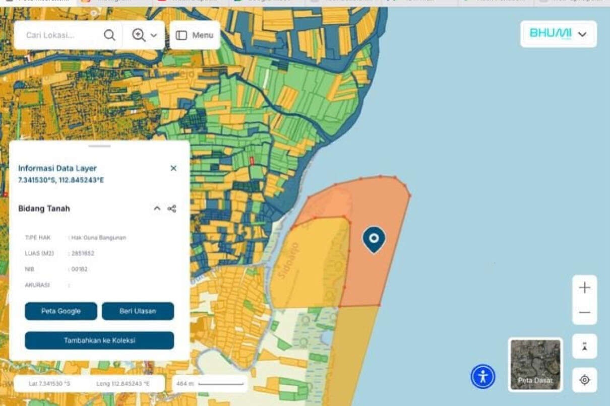 WALHI Sebut Temuan HGB Laut Sebagai Indikasi Carut-Marut Tata Ruang di Jatim