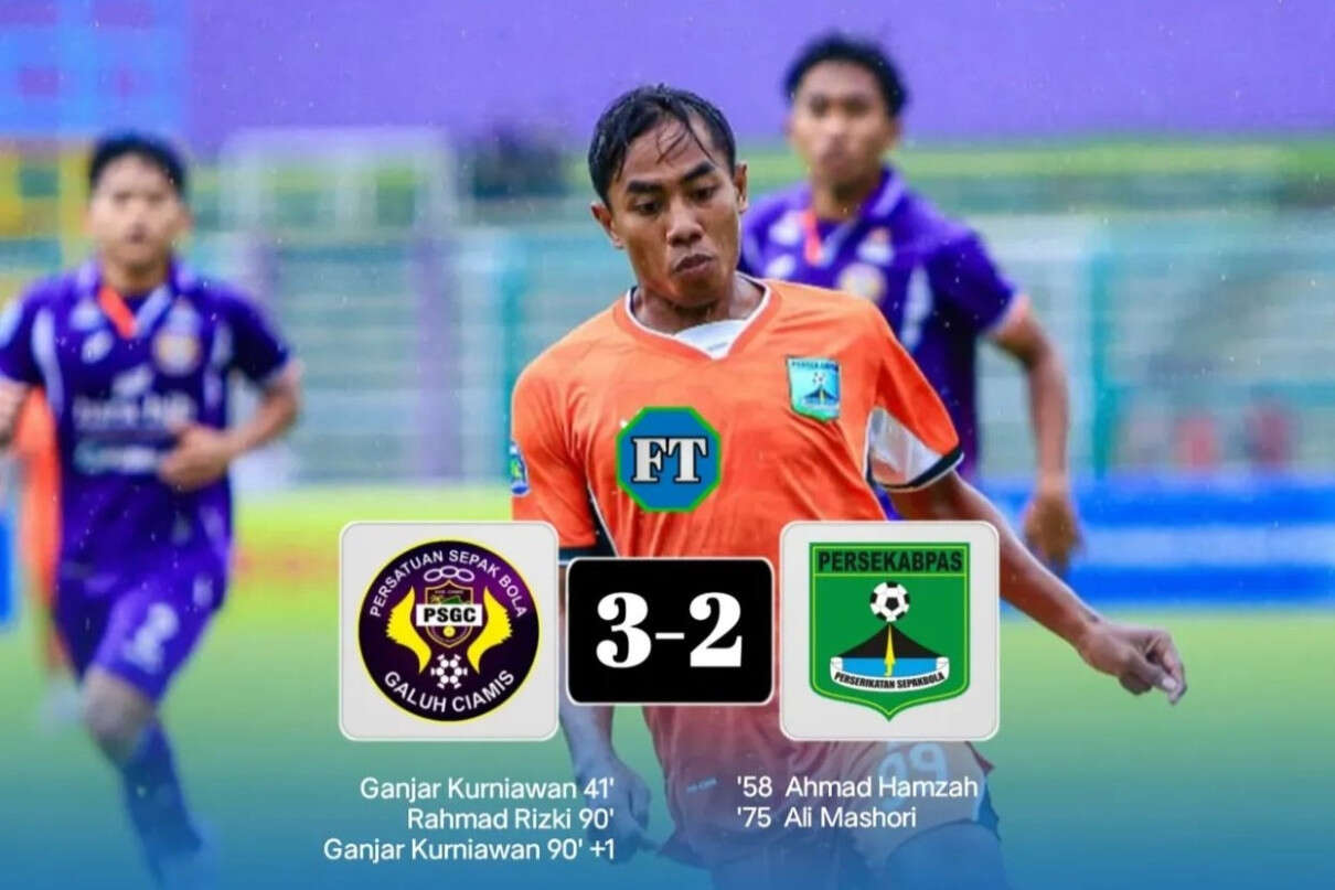 PSGC Ciamis Lolos ke Final Playoff Liga 2 Usai Tumbangkan Persekabpas 3-2