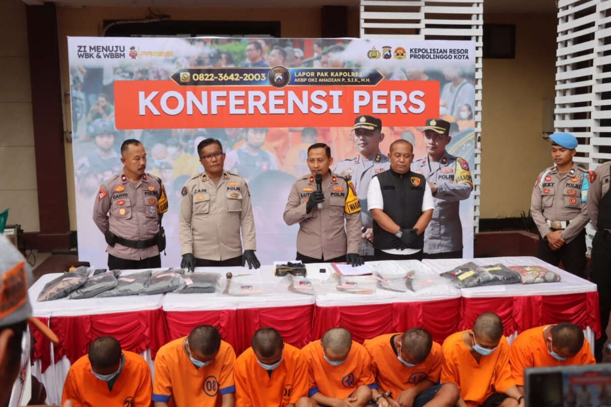 7 Anggota Gangster yang Lukai 9 Orang di Probolinggo Diringkus, 3 Masih di Bawah Umur