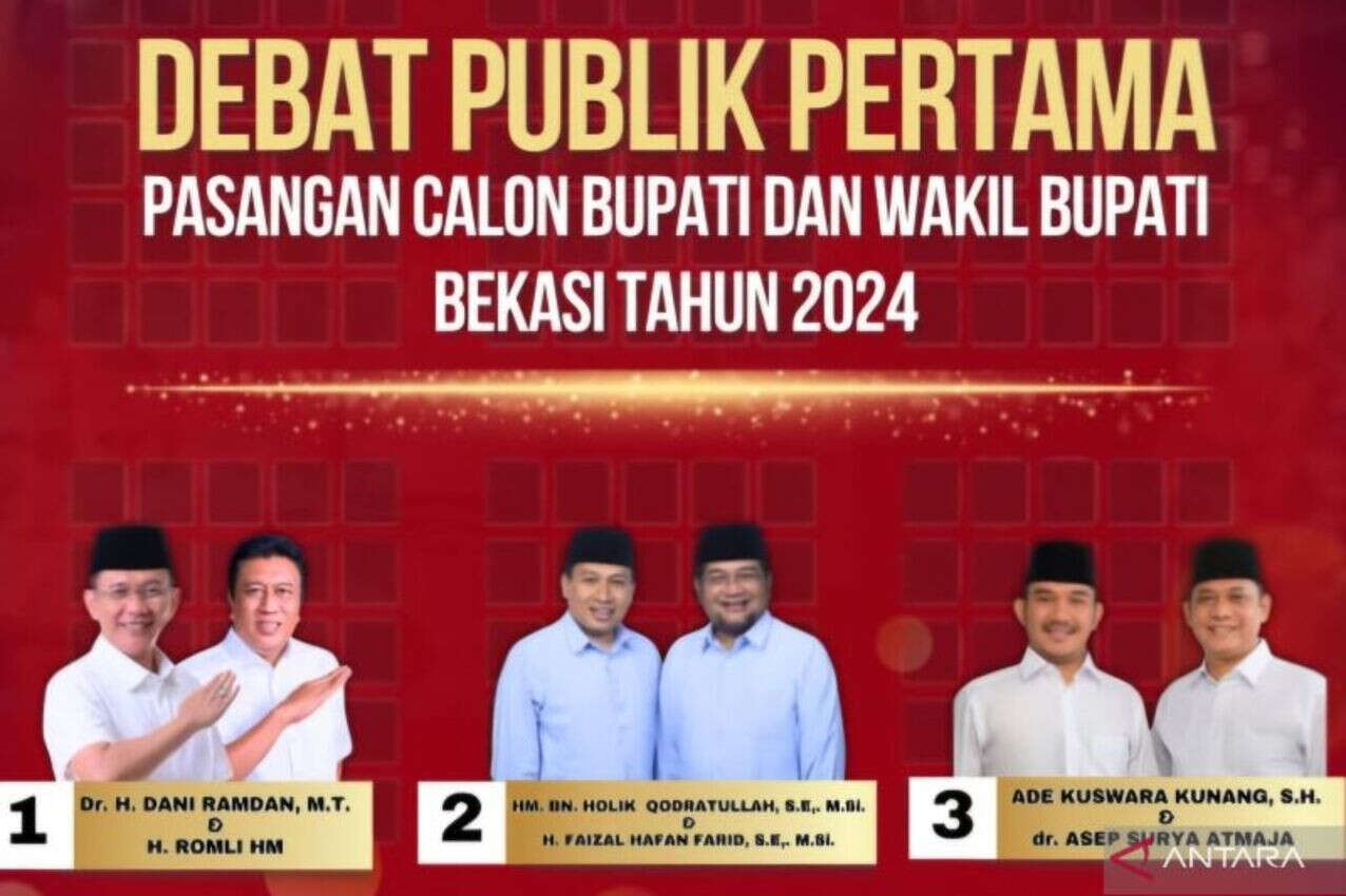 Malam Ini 3 Calon Bupati Bekasi Siap Adu Gagasan di Debat Perdana Pilkada 2024