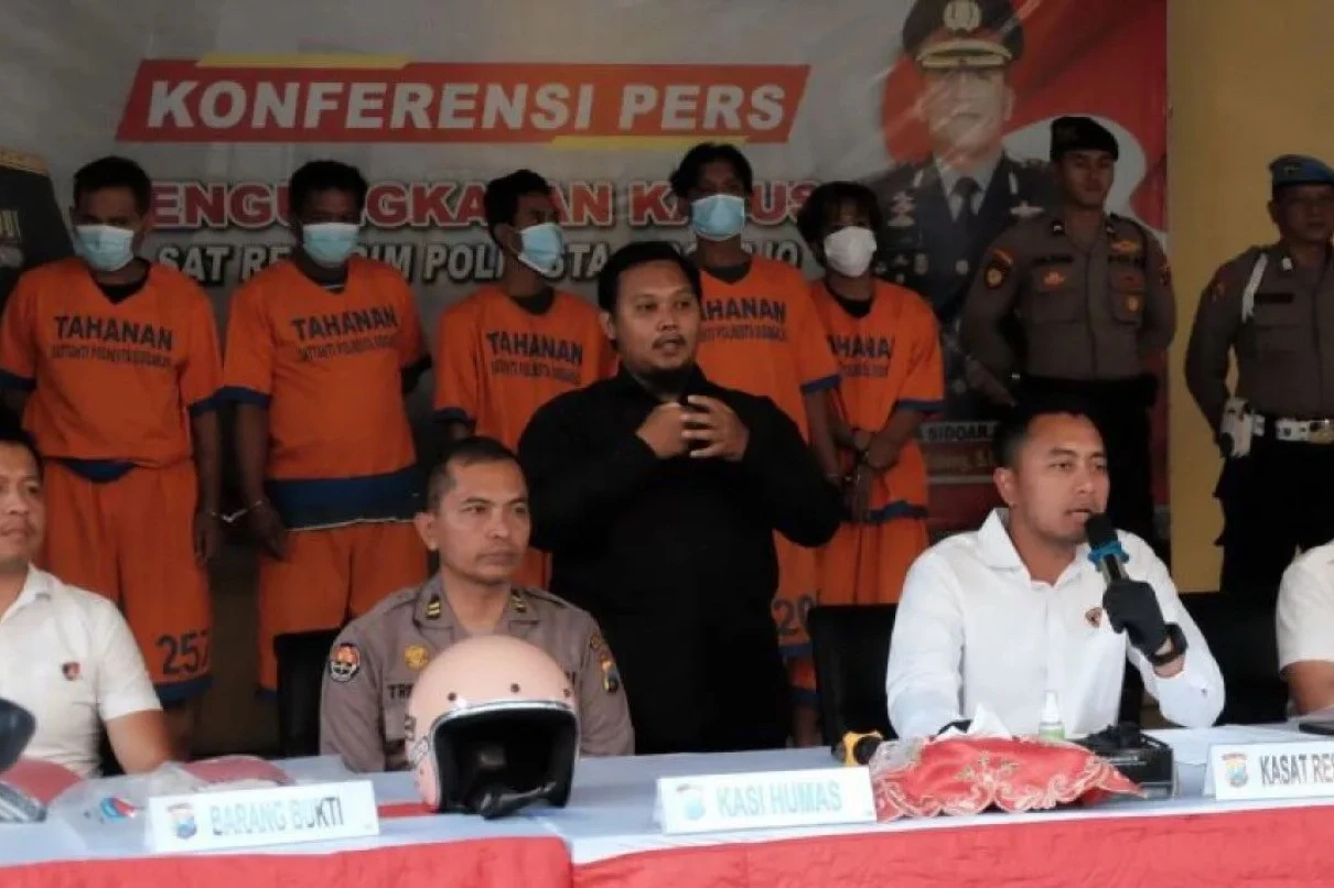 Komplotan Curanmor di Sidoarjo Gunakan Hasil Curian untuk Beli Sabu-Sabu & Judol