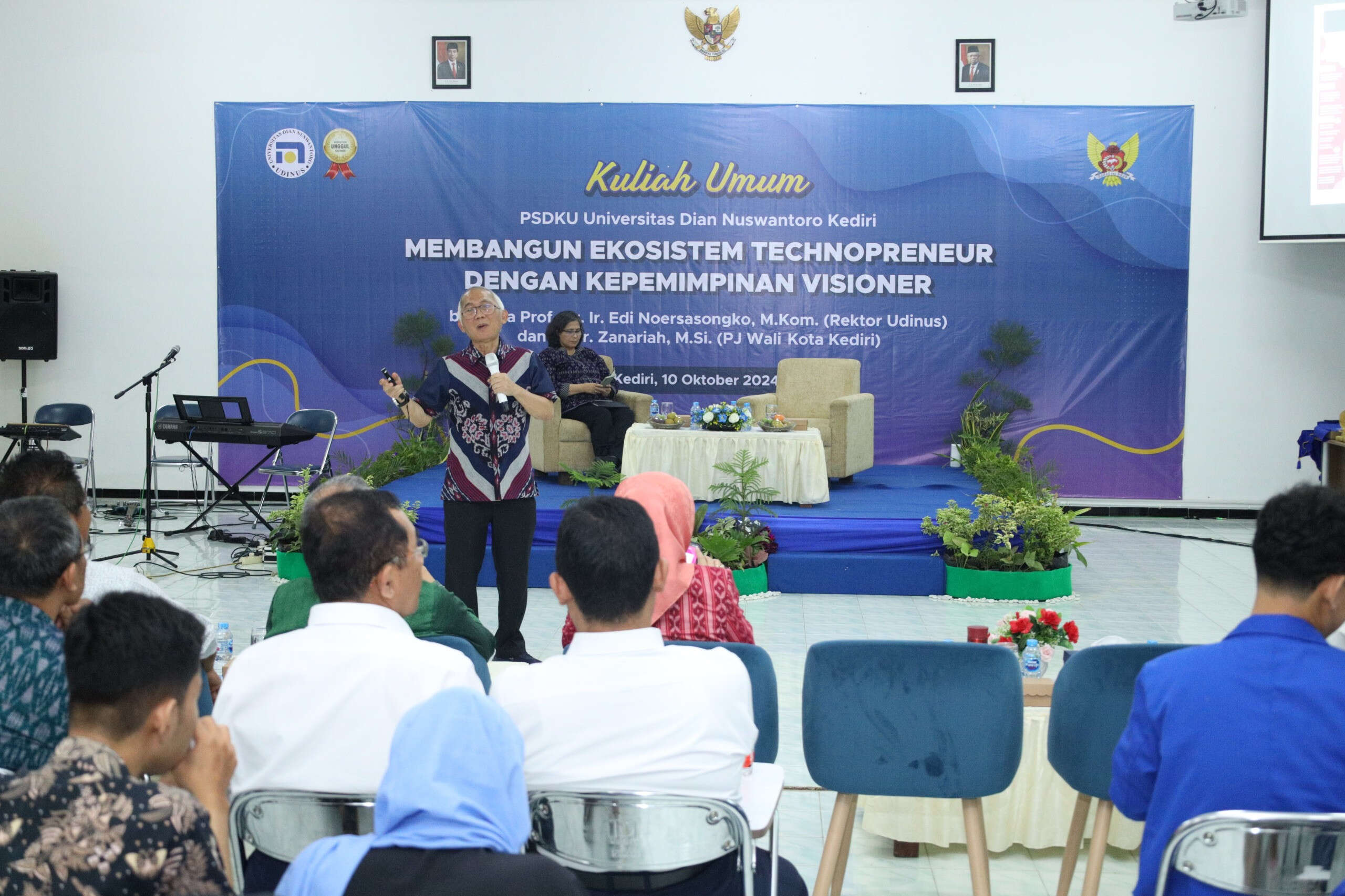 Rektor Udinus & Pj Wali Kota Kediri Ajak Mahasiswa Pahami Ekosistem Technopreneur