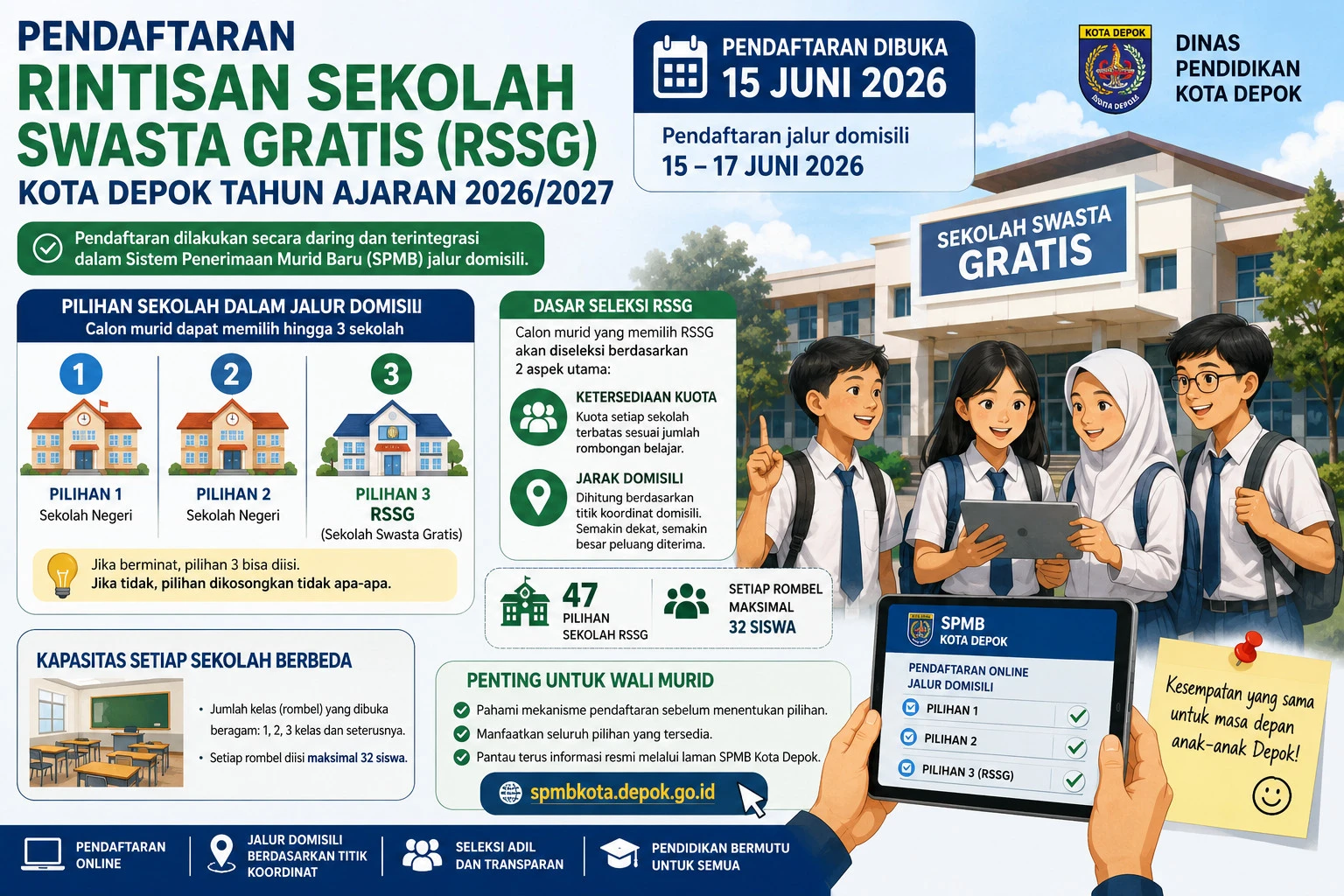 RSSG Depok 2026 Resmi Dibuka 15 Juni, Berikut Cara dan Syarat Pendaftarannya