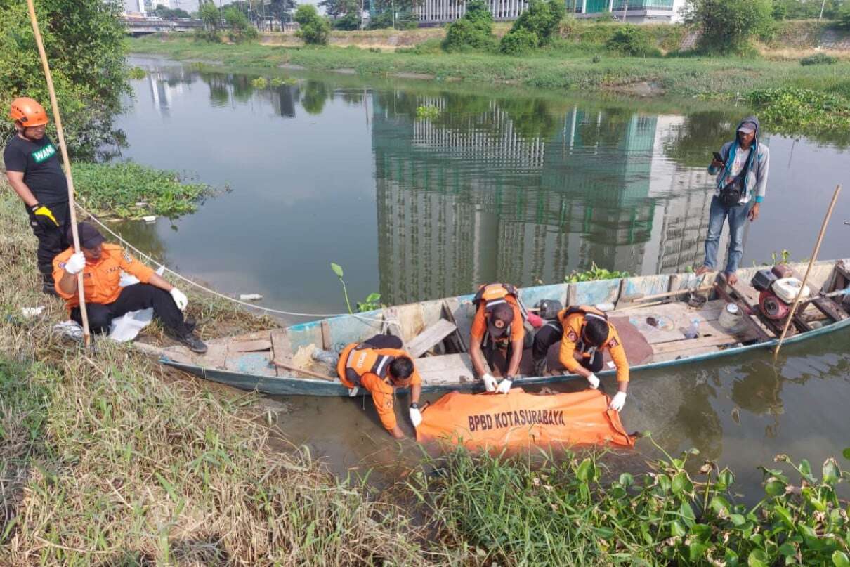 Jenazah Pria Tanpa Identitas Ditemukan di Sungai Jagir Surabaya, Ini Ciri-Cirinya