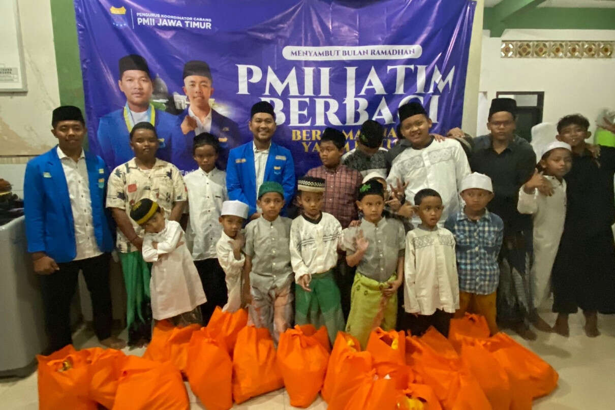 PKC PMII Jatim Beri Santunan Anak Yatim, Minta Doa Indonesia Tetap Harmonis