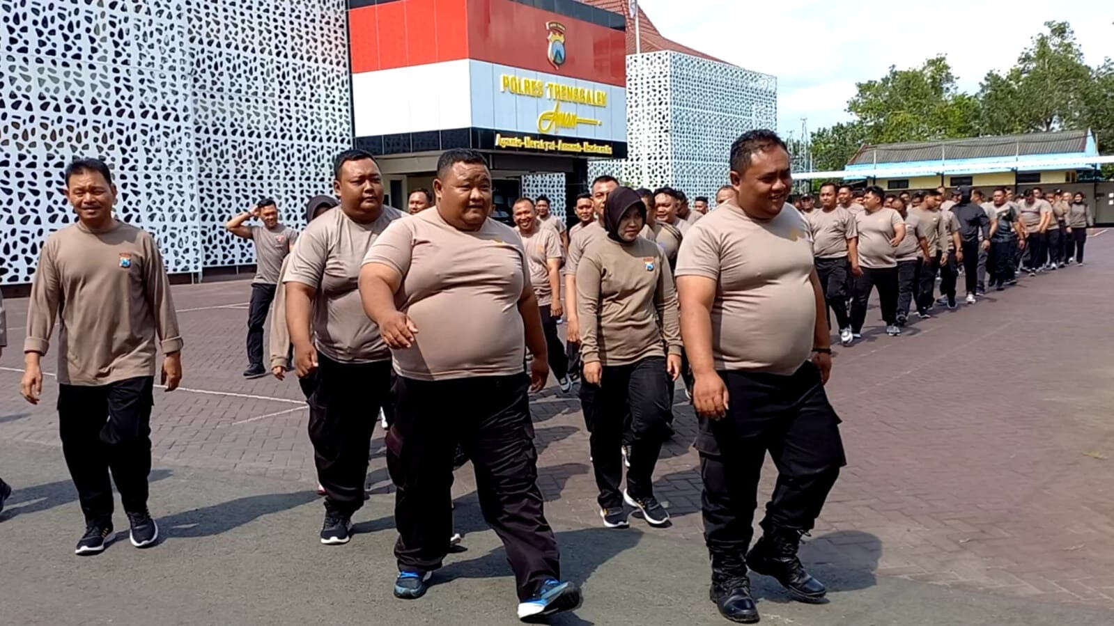 60 Personel Polres Trenggalek Jalani Program Diet Karena Berat Badan Tak Ideal