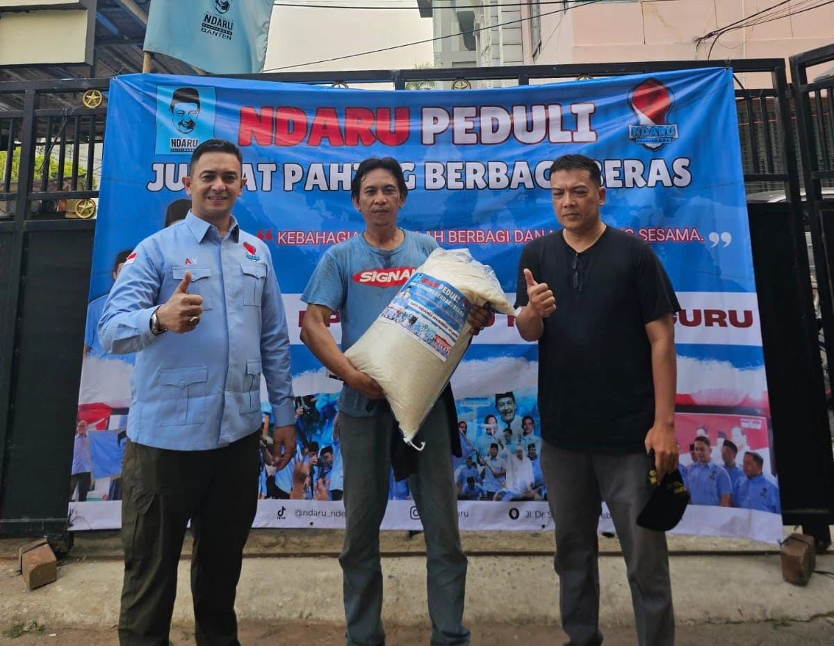 Dukung Program Makan Bergizi Gratis, Sukarelawan Ndaru Adakan Aksi Bagi-Bagi Beras