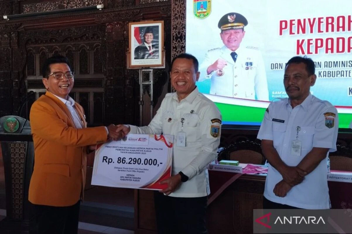 Pemkab Kudus Berikan Dana Hibah kepada 10 Parpol, Sebegini Jumlahnya