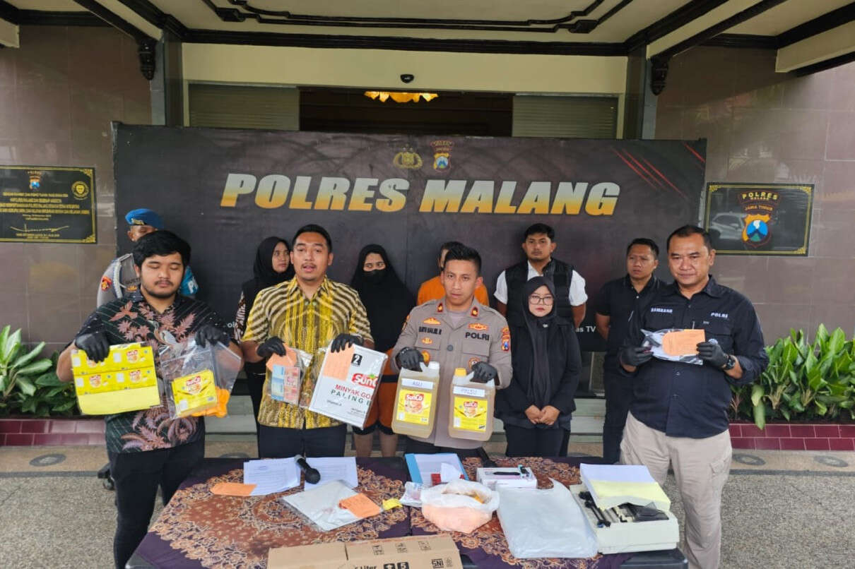 Polres Malang Bongkar Pemalsuan Minyak Goreng Premium, Pasutri Jadi Tersangka