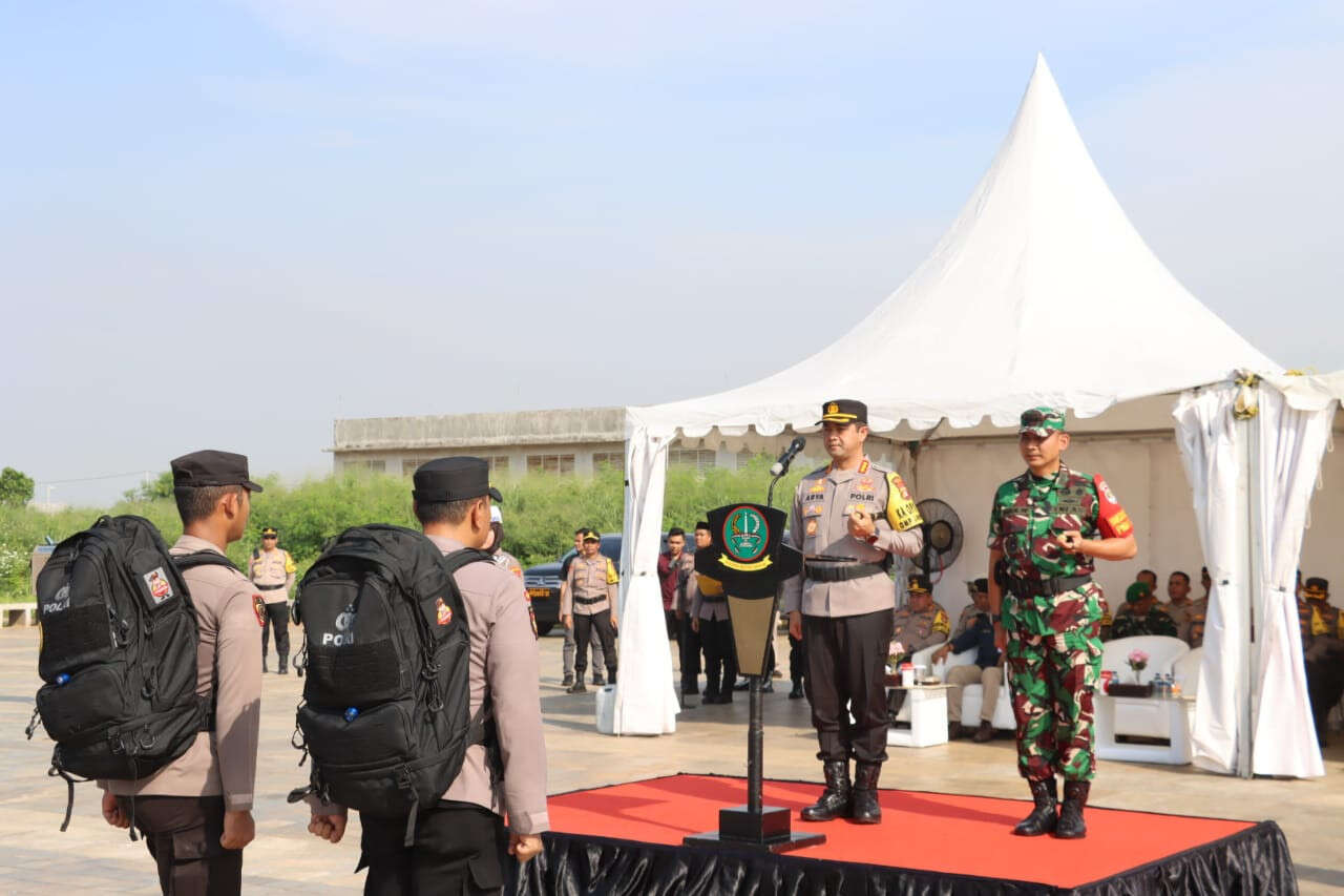 Polres Metro Depok Gelar Apel Pergeseran Pasukan PAM TPS