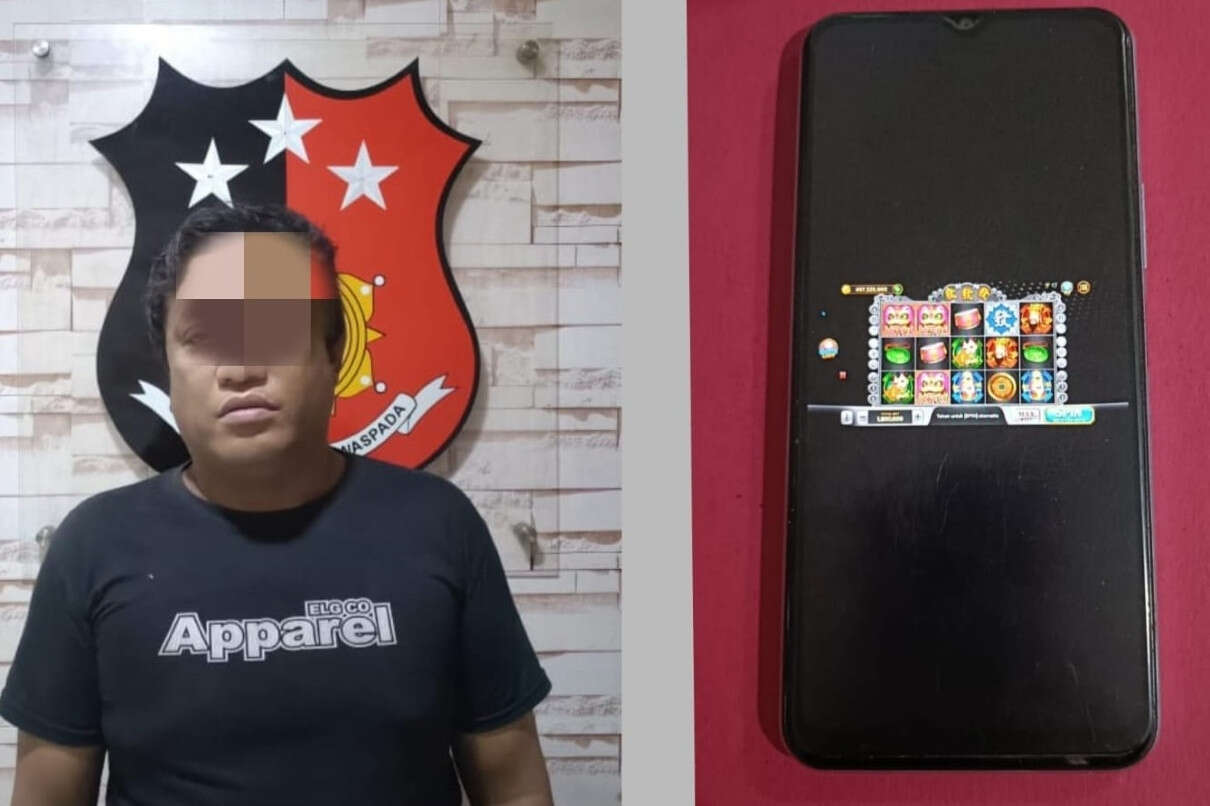 Pria di Surabaya Digerebek Polisi Saat Main Judi Online di Kedai Kopi