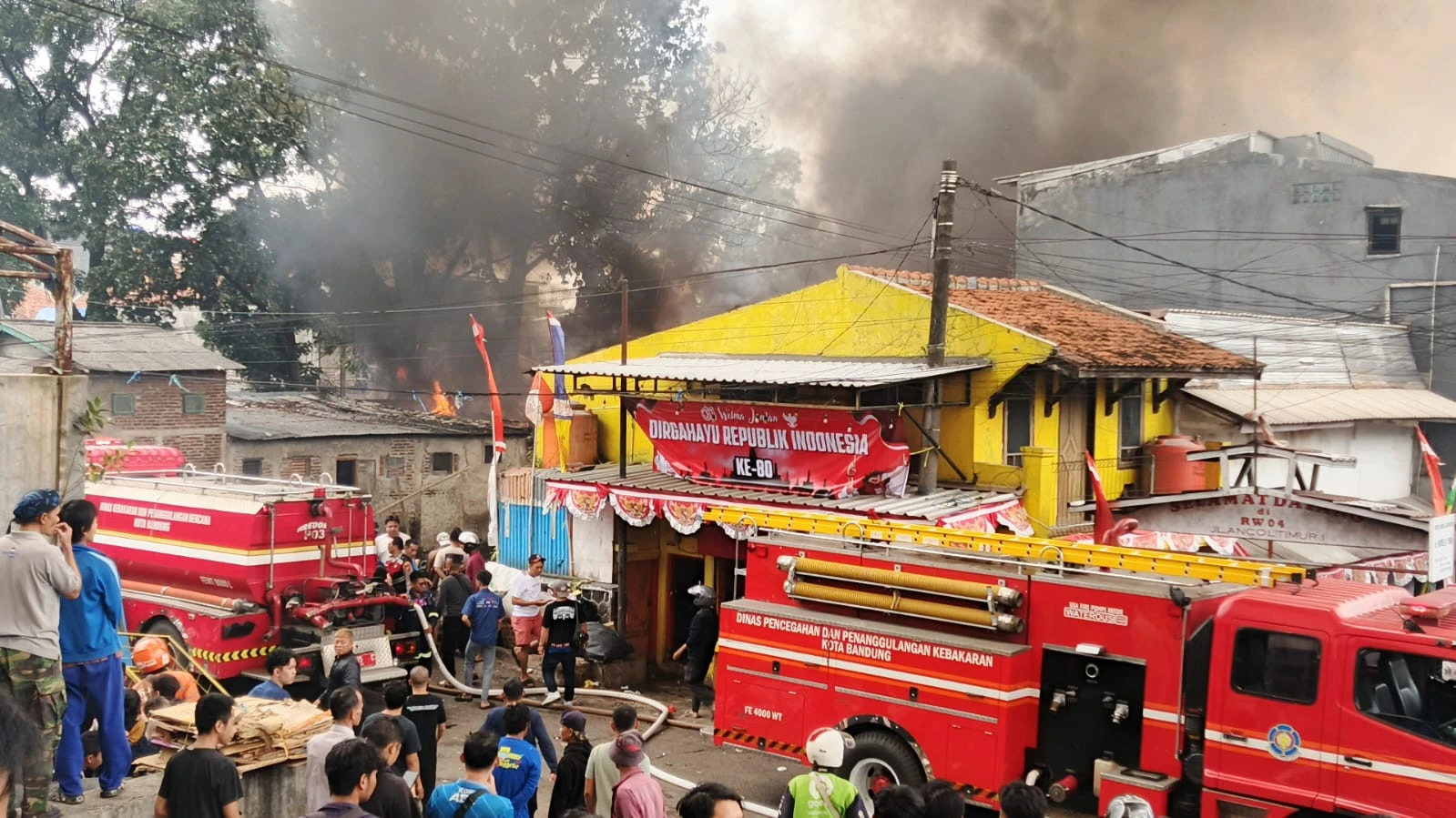 21 KK Terdampak Kebakaran Hebat di Cilentah Bandung, Pemkot Siapkan Bantuan