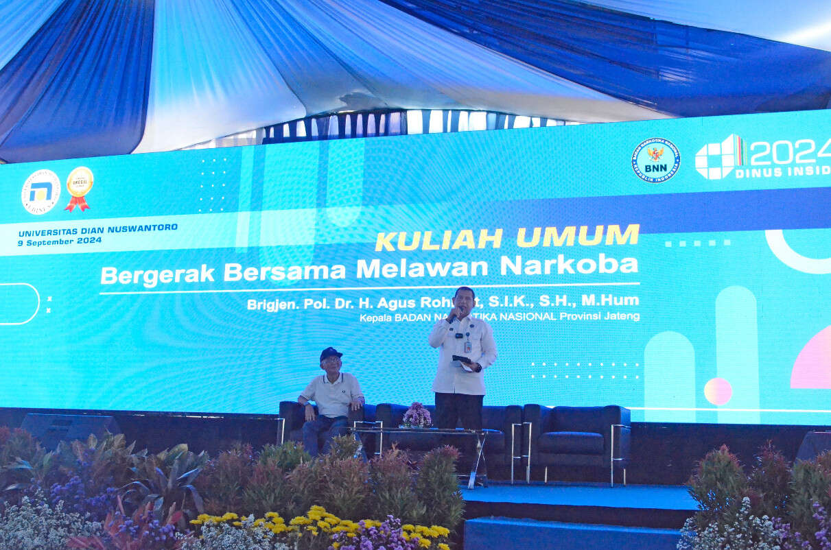 Mahasiswa Baru Udinus Diajak Menggaungkan Lawan Narkoba