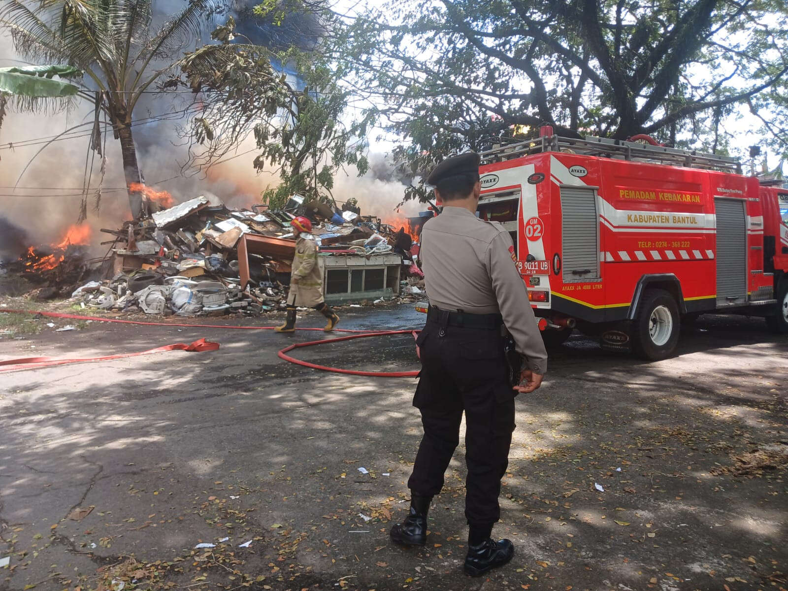 Gudang Rongsokan di Bantul Terbakar, Gegera Kelalaian Pemiliknya