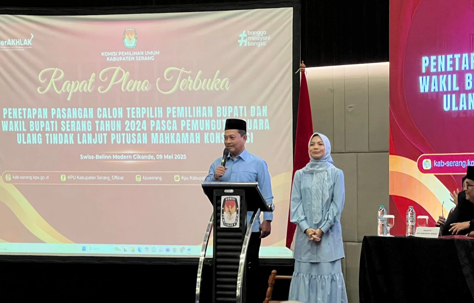 Sah, Ratu Zakiyah-Najib Hamas Ditetapkan Sebagai Pemenang di PSU Pilkada