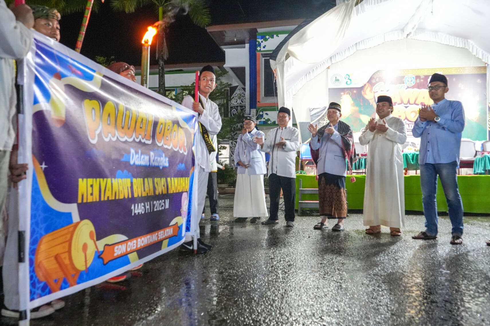 Lepas Pawai Obor Menyambut Ramadan, Wawali Bontang: Ini Simbol Kebersamaan