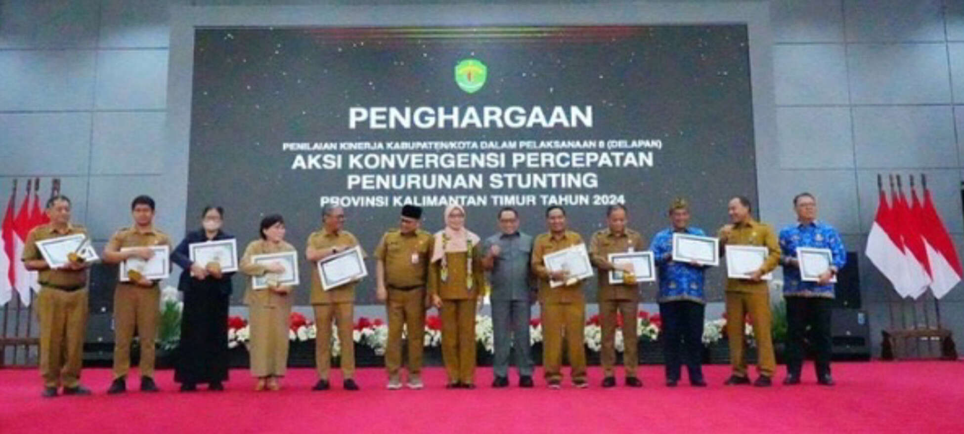 Pemprov Kaltim Beri Penghargaan Penurunan Stunting, Kukar Raih Peringkat Pertama