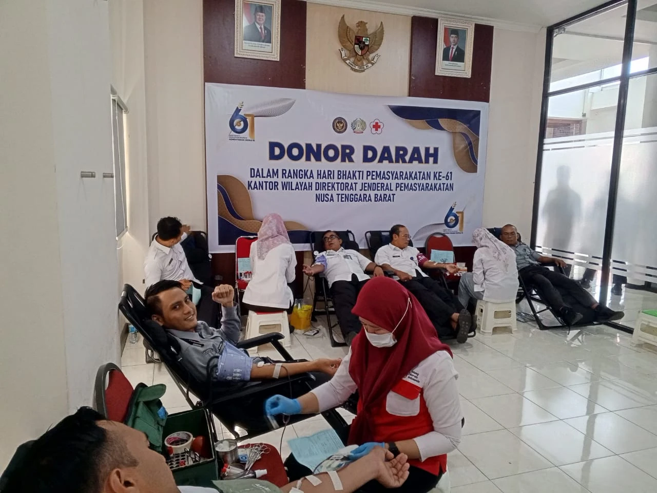 Kemenkum NTB Ikut Donor Darah, Memperingati Hari Bhakti Pemasyarakatan