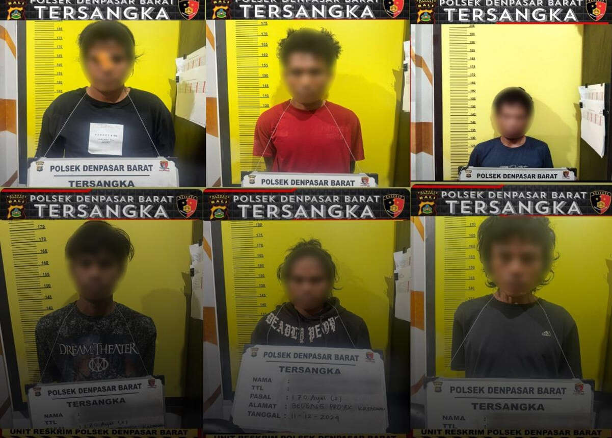 Polisi Denpasar Tangkap 6 Pelaku Pembunuhan di Jalan Pulau Seram, Empat Buron