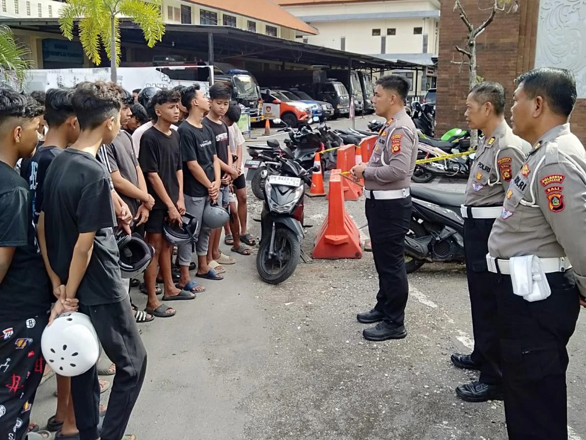 Viral Aksi Ugal-ugalan Sekelompok Remaja di Renon, Polisi Bergerak, Bikin Ciut