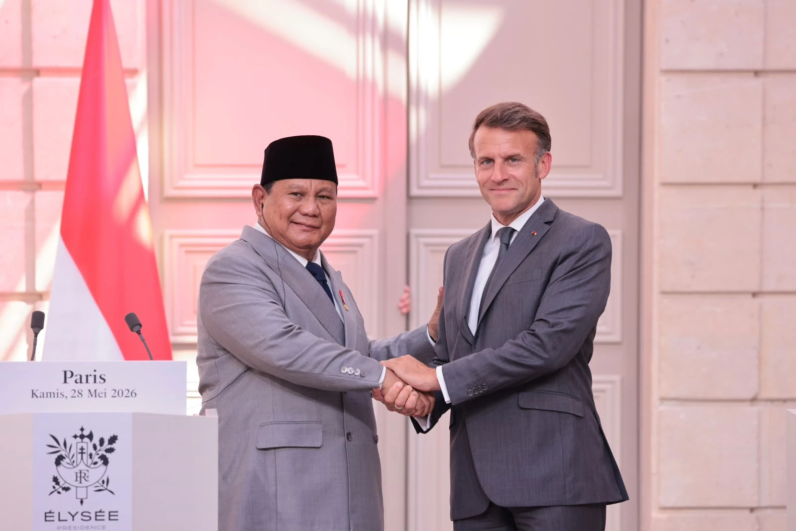 Prabowo & Macron Sepakat Dukung Solusi Dua Negara untuk Palestina