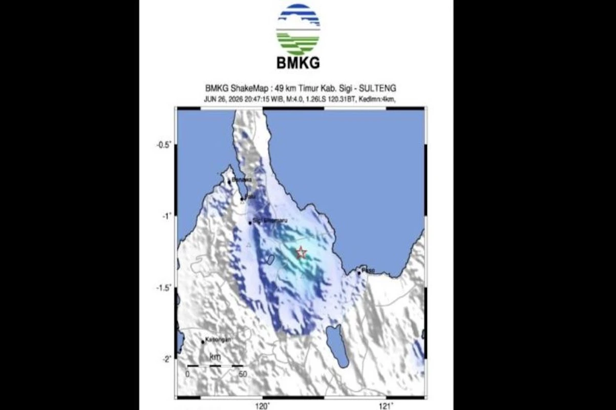 Gempa Dangkal Bermagnitudo 4,0 Kembali Melanda Sigi