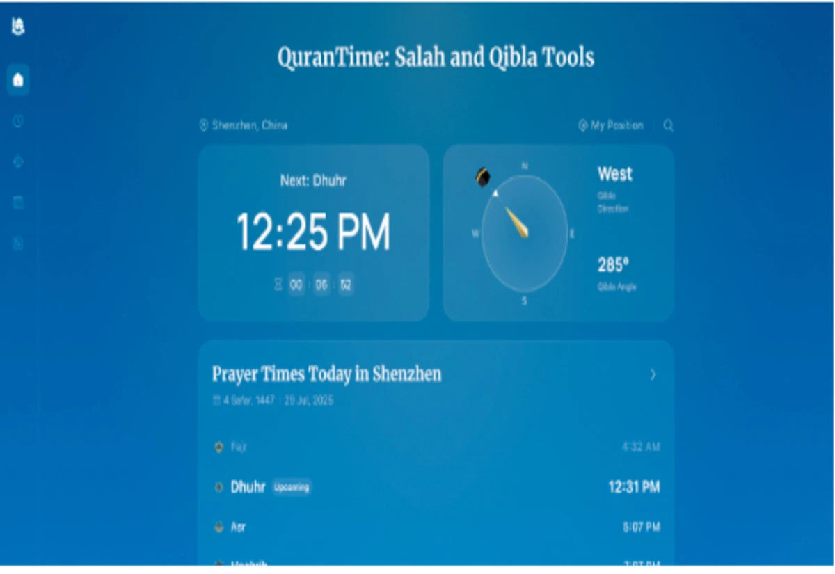 QuranTime, Aplikasi Kiblat Terbaik yang Ringan dan Hemat Storage HP