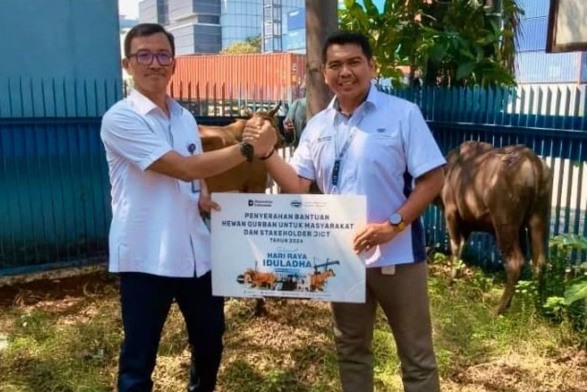 JICT Salurkan 44 Sapi Kurban di Kawasan Tanjung Priok
