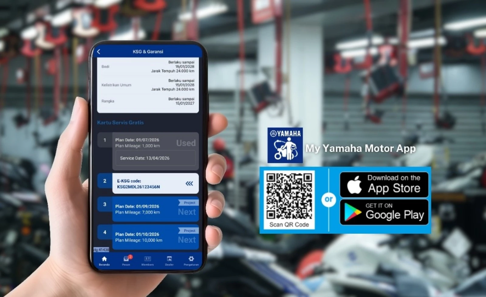 YIMM Meluncurkan Fitur E-KSG di Aplikasi My Yamaha Motor