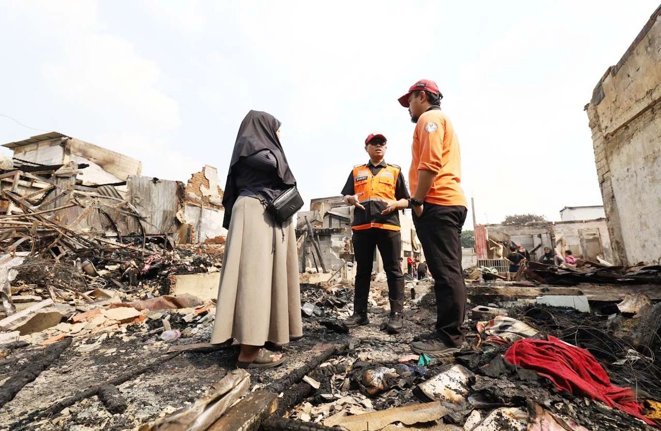Baznas Bergerak Cepat Tangani Dampak Kebakaran di Pasar Jiung Kemayoran