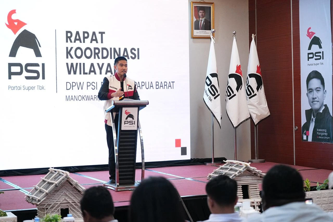 Kaesang Minta Kader PSI Kawal Keberlanjutan Pembangunan Infrastruktur di Papua Barat