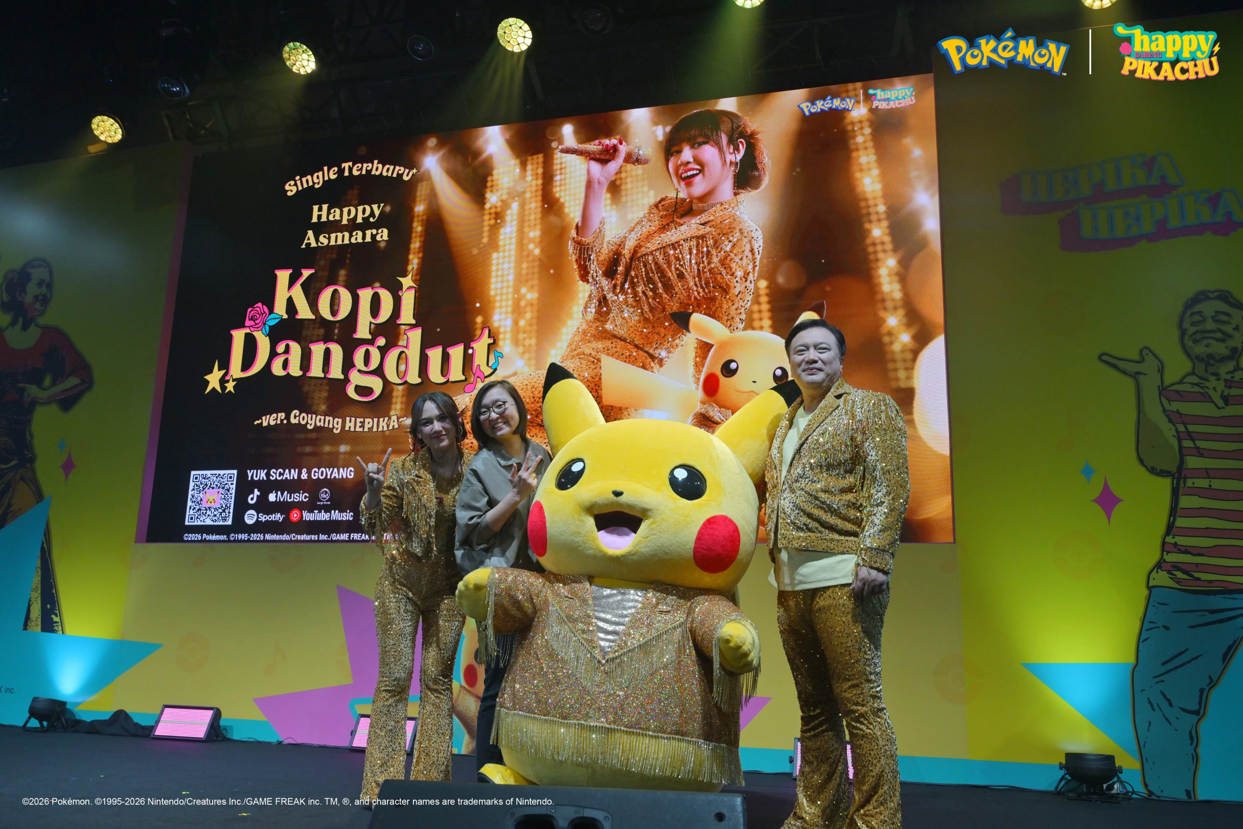 Happy Asmara-Pokemon Berkolaborasi, Rilis Musik Video hingga Debut Jadi Pengisi Suara