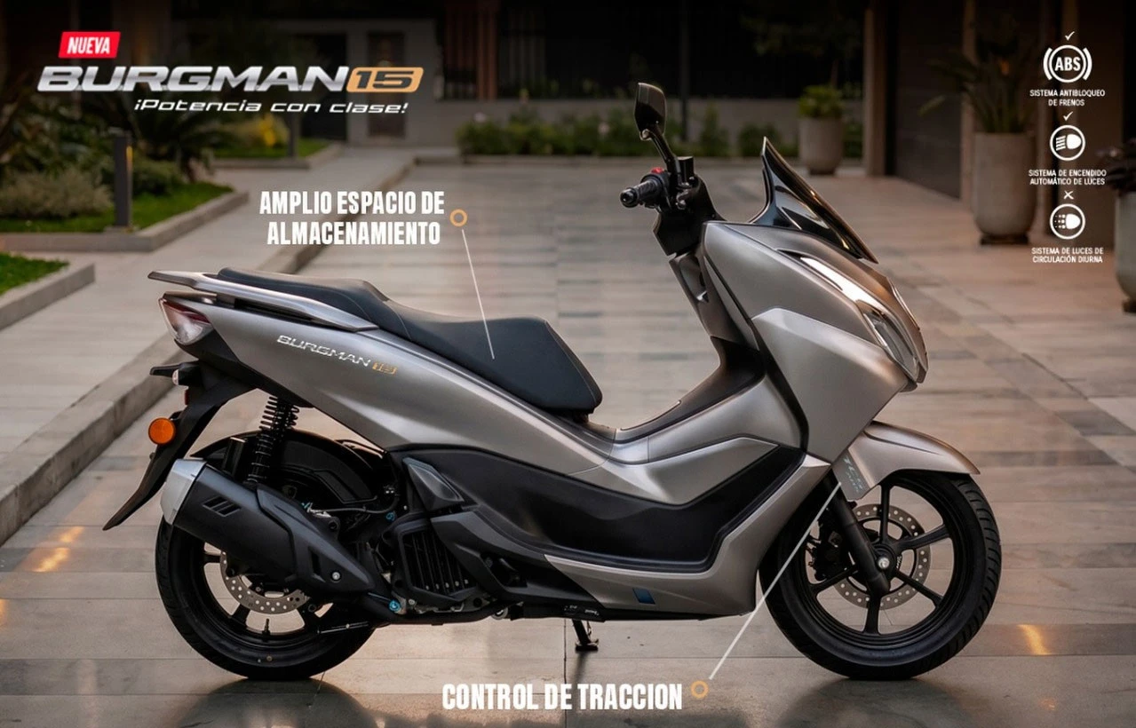 Suzuki Burgman 150 Meluncur dengan Fitur Kekinian, Siap Tantang Yamaha Nmax