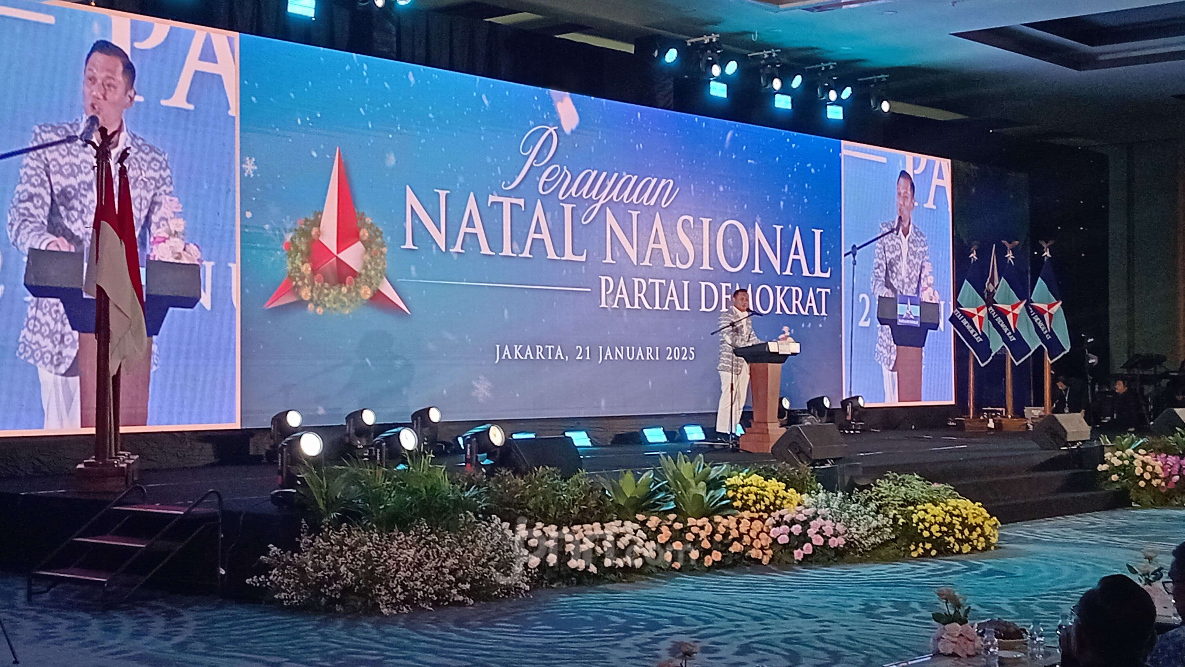 Perayaan Natal Demokrat, AHY: di Indonesia Semua Agama Bisa Beribadah dengan Tenang