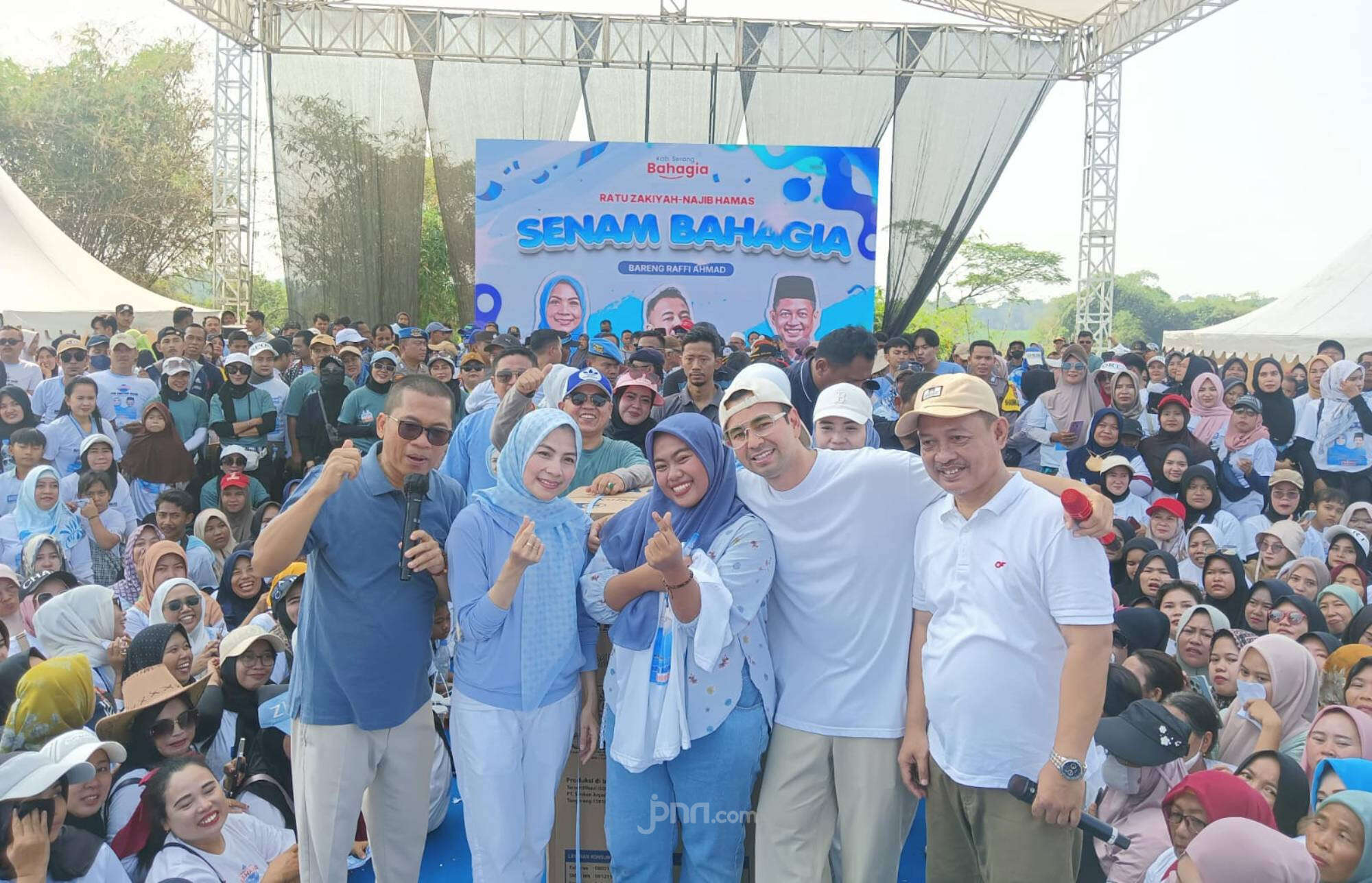 Promosikan Ratu Zakiyah-Najib, Raffi Ahmad Berkeliling Desa di Kabupaten Serang