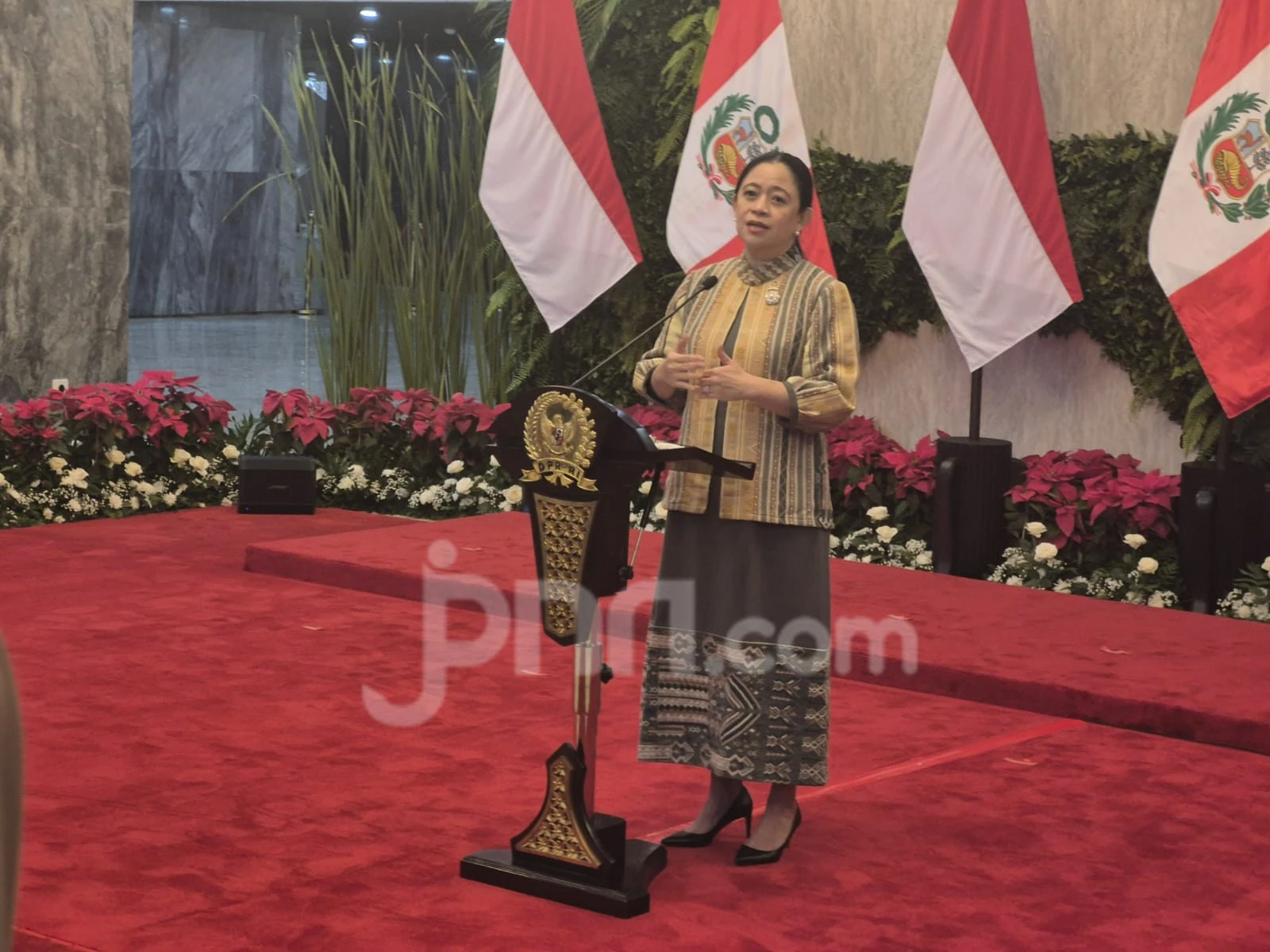 Ekspresi Puan Dengar Pertanyaan soal Gibran Tak Menyalami AHY