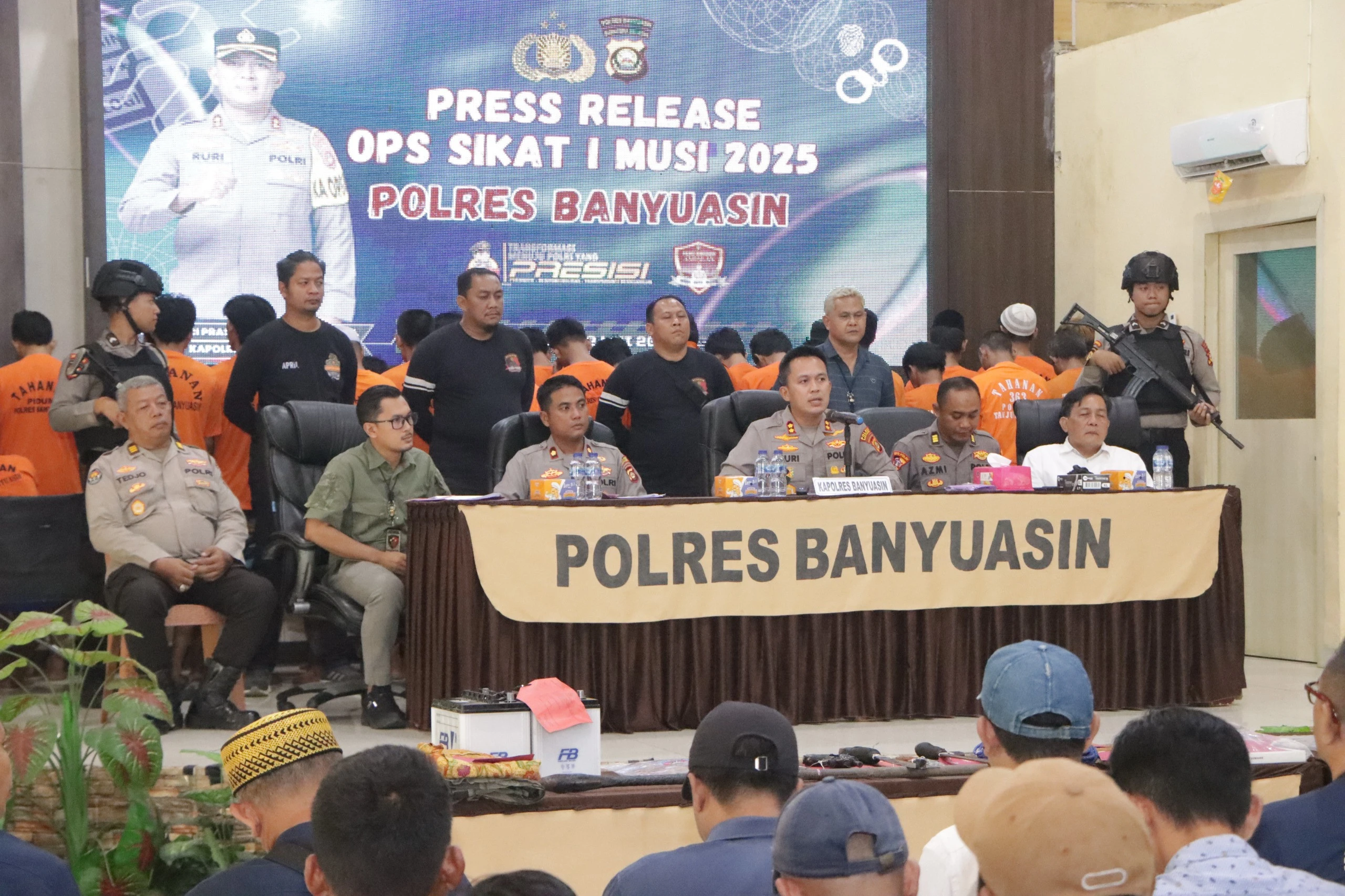 Operasi Sikat I Musi: Polres Banyuasin Ungkap 56 Kasus