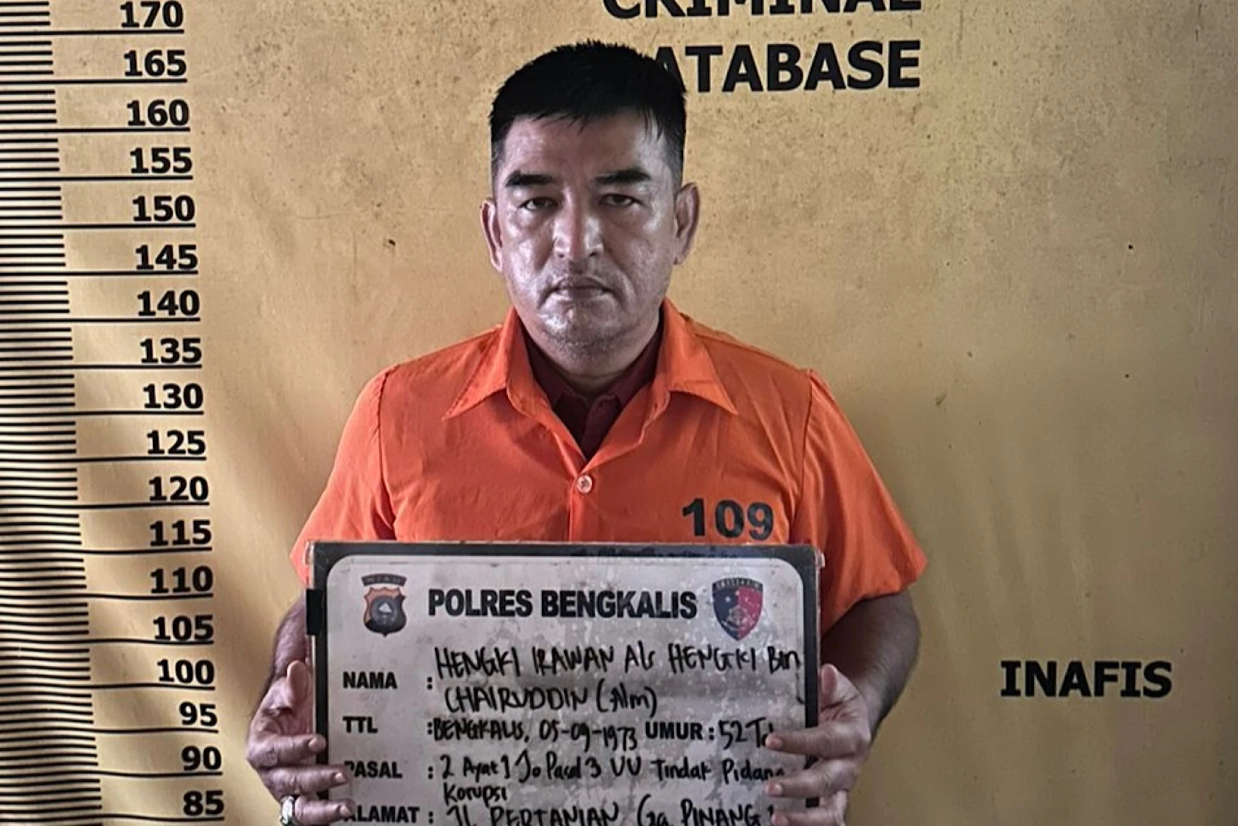 Eks Kasatpol PP Bengkalis Diduga Korupsi Rp 1,4 Miliar