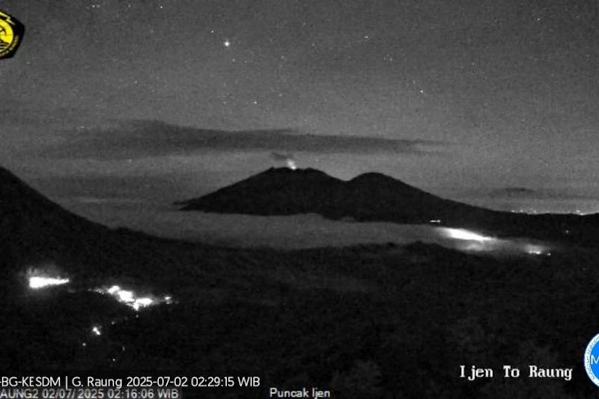 Gunung Raung Erupsi Lagi, Tinggi Letusan 500 Meter di Atas Puncak 